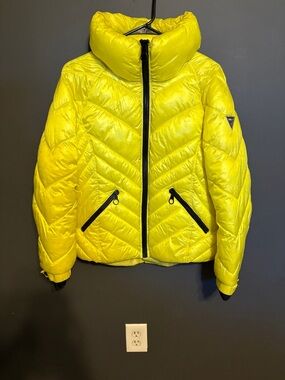 Bright Yellow Puffer Jacket with High Collar